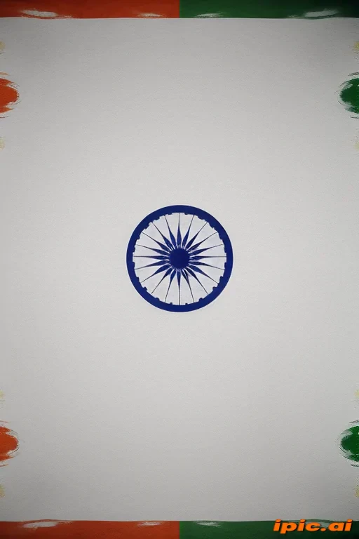 Artistic Representation of India's National Flag with Ashoka Chakra ...