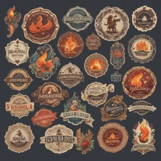 vintage stickers png