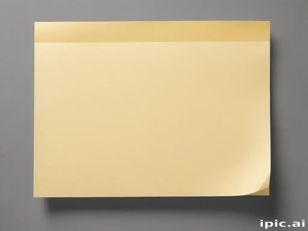 sticky note with transparent background