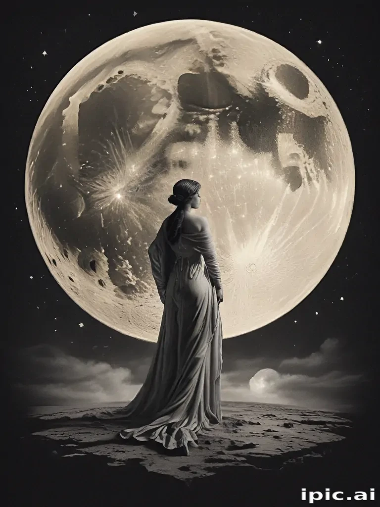 vintage moon art