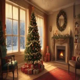 retro christmas image