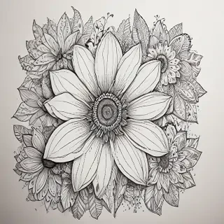 flower doodle art