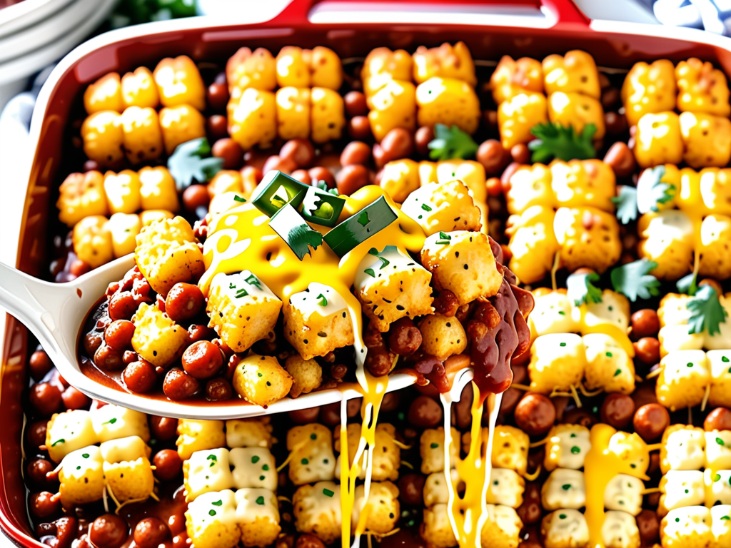 tater tots chili cheese casserole