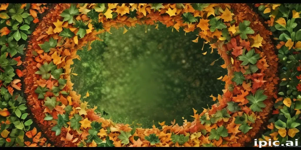 circle with leaves