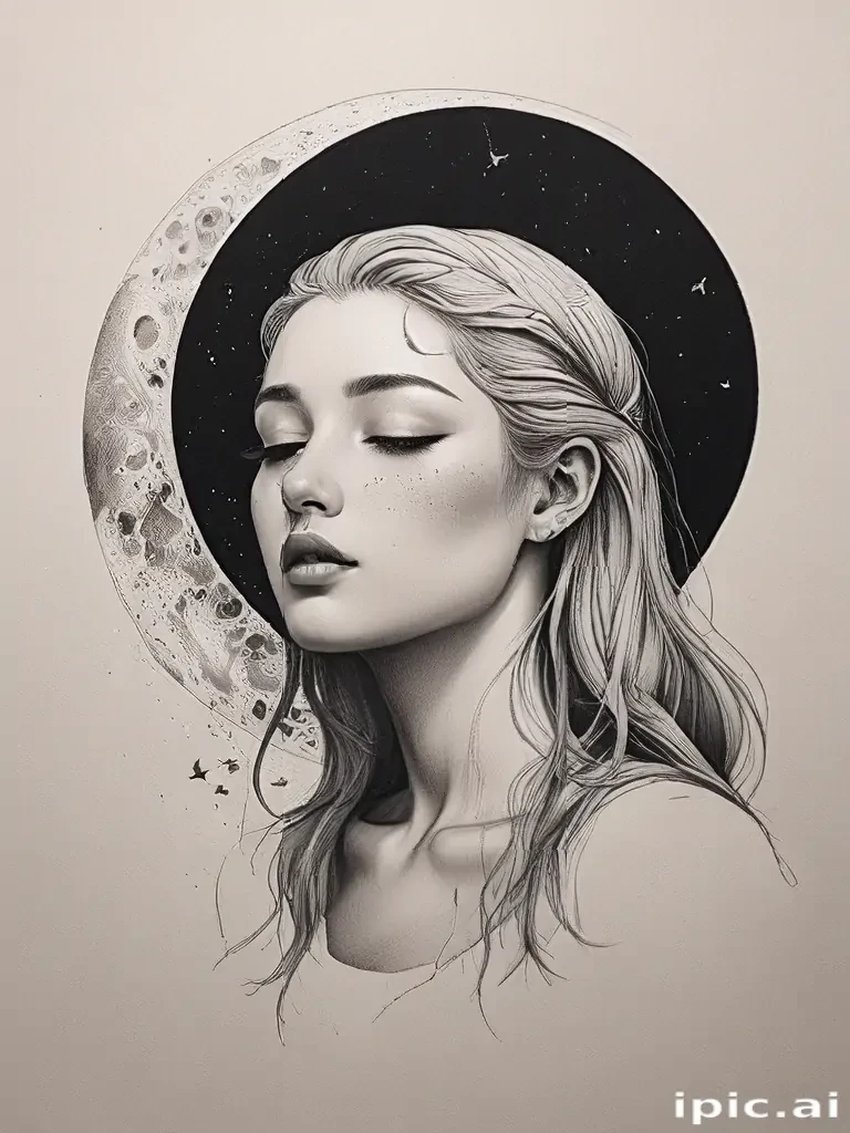 aesthetic moon drawings