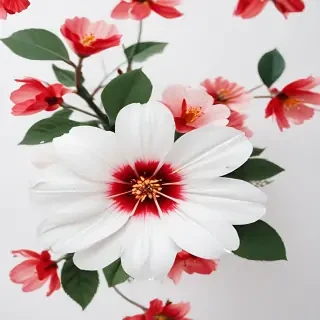 flower white bg