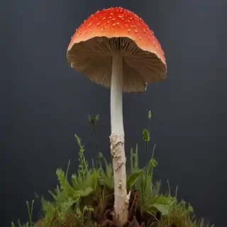 thin stemmed mushroom