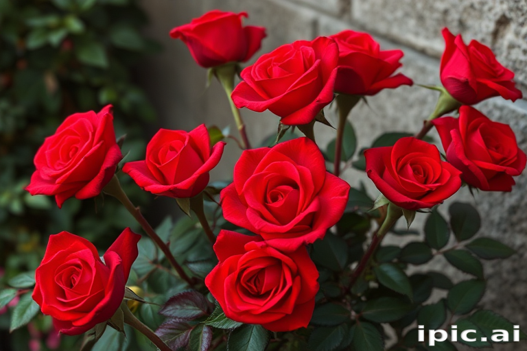 red roses aesthetic