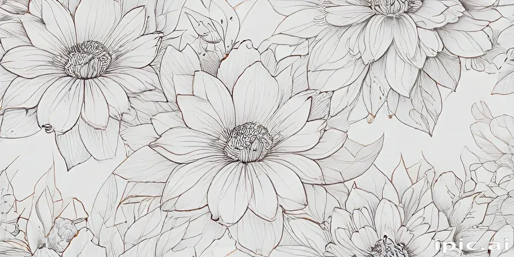 line work flowers