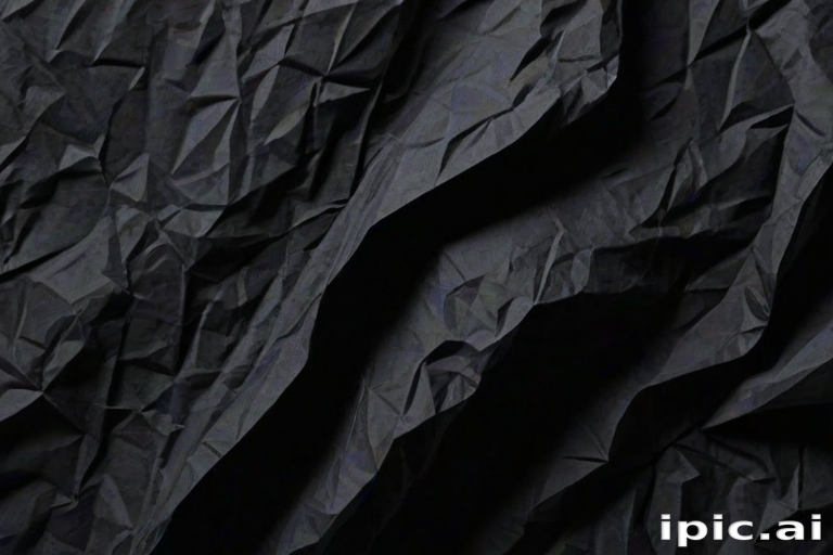crinkled black paper