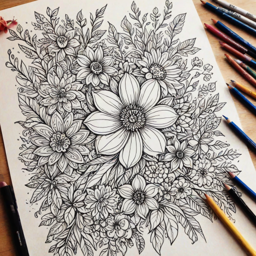 flower doodle art
