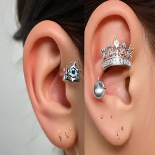 kings crown piercing