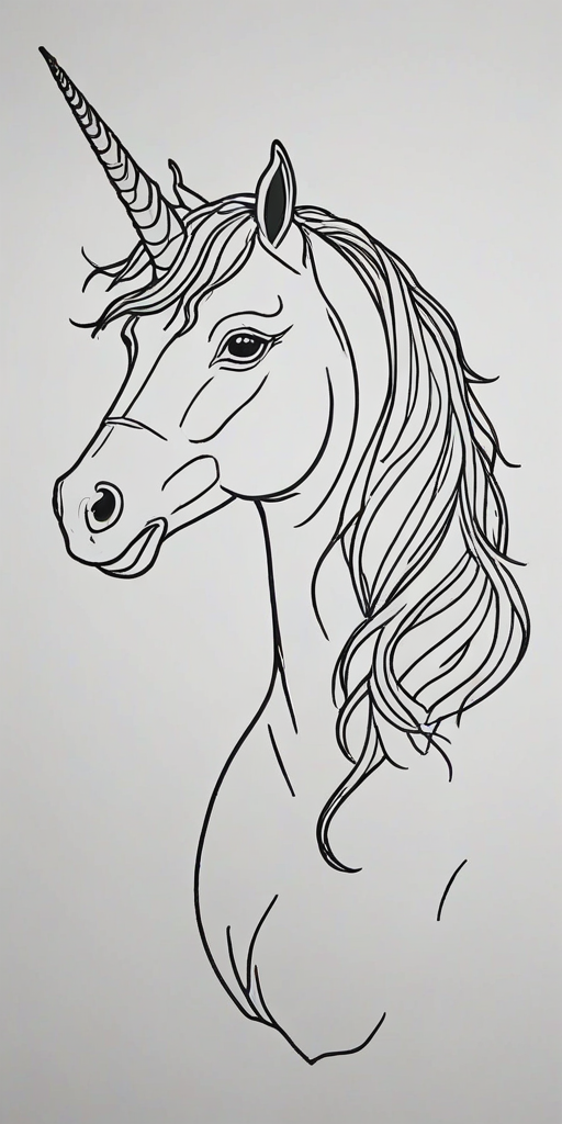 unicorn outline