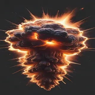transparent explosion