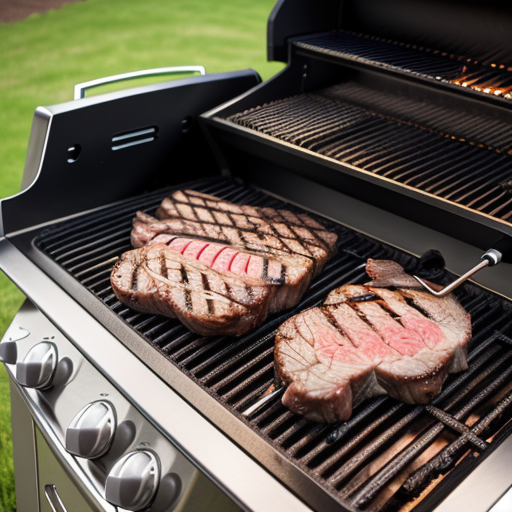 grilling a ribeye on a gas grill