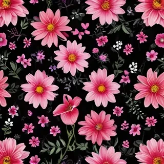 flower black background