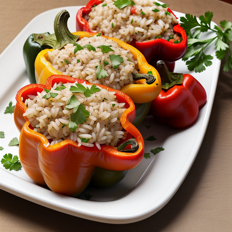 what to serve with rice stuffed peppers