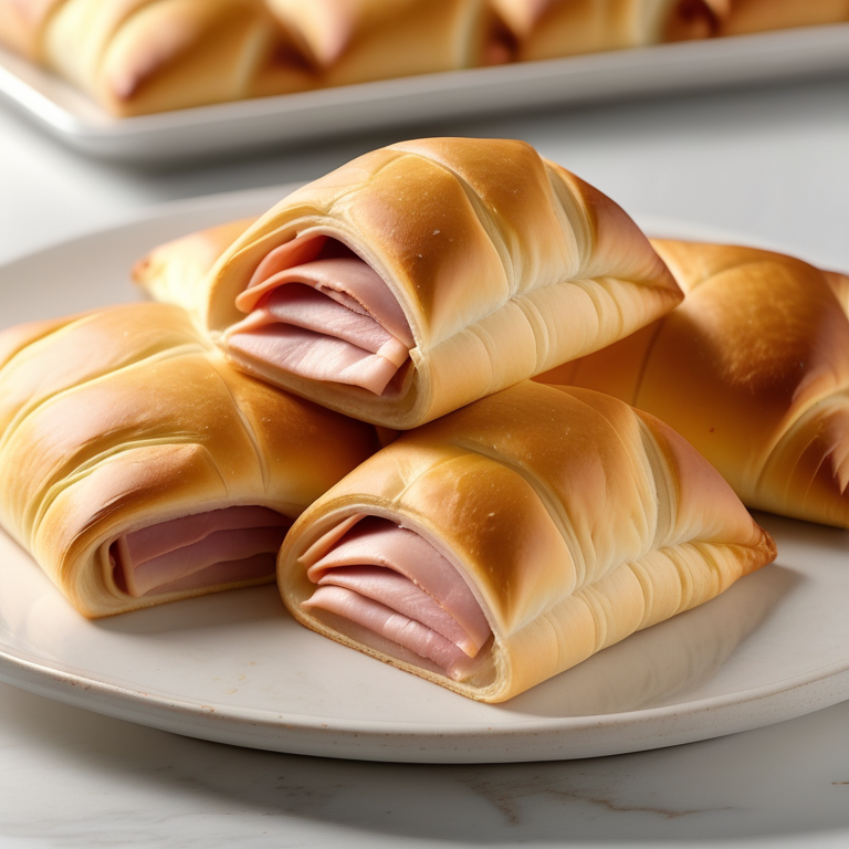 ham and cheese on crescent rolls