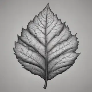 clipart of leaf black and white