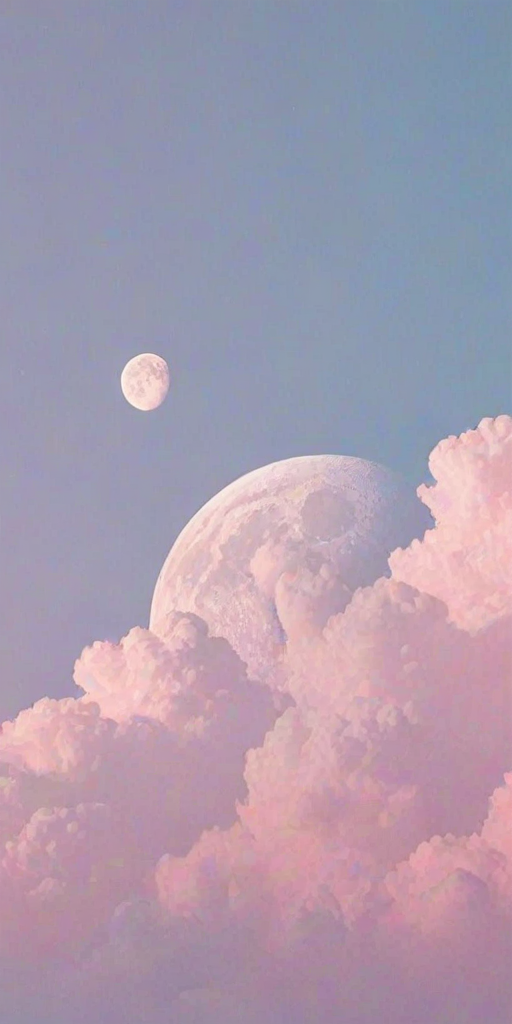 pastel aesthetic moon wallpaper