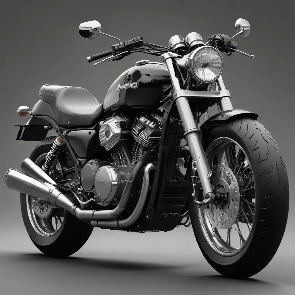 motorcycle clipart black and white