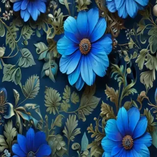 blue floral background