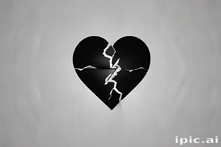 broken heart black