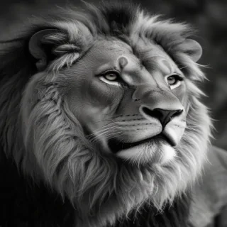 lion black and white pictures