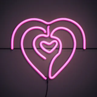 neon heart png