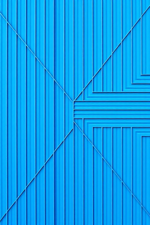Create a high-resolution image of a blue and white striped geometric pattern with a focus on lines forming triangles, using a DSLR camera at f/8 aperture, 50mm lens, ISO 100, shot from a top-down perspective to enhance detail and clarity.