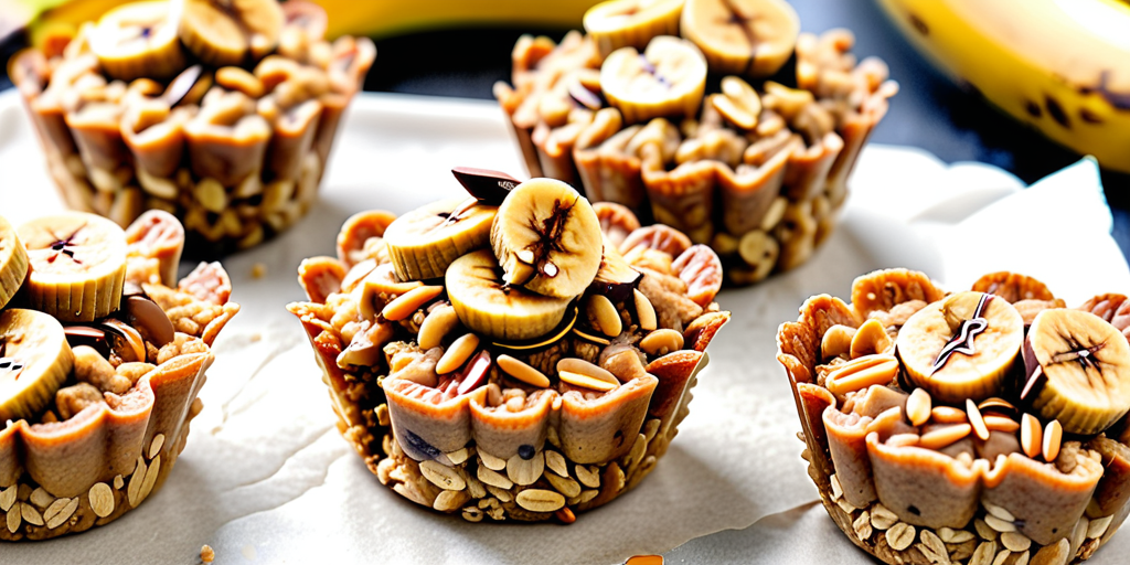 peanut butter banana baked oatmeal cups