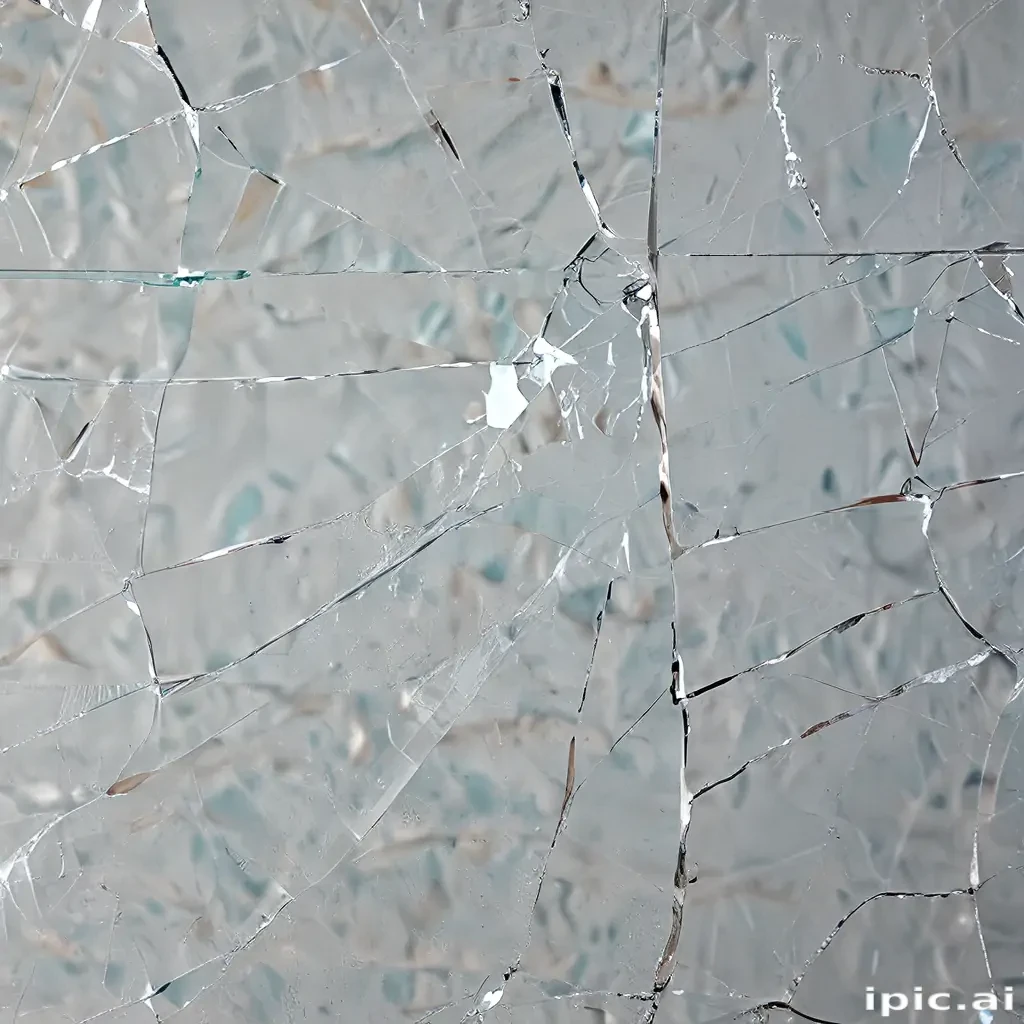 cracked glass transparent