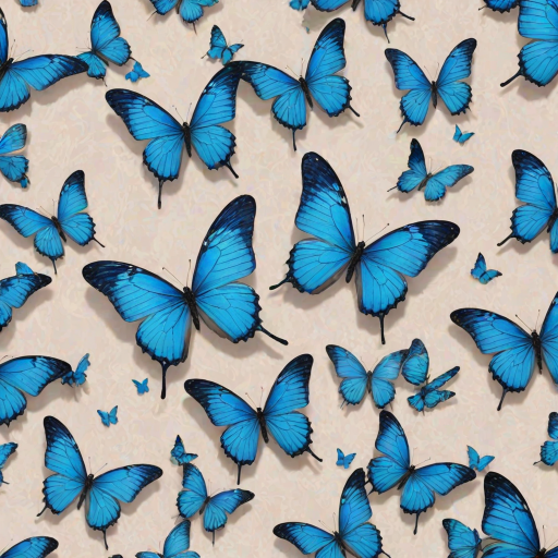 aesthetic blue butterfly