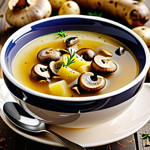 soup with mushrooms and potatoes