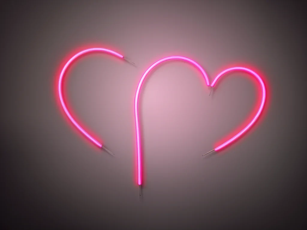 neon heart wallpaper