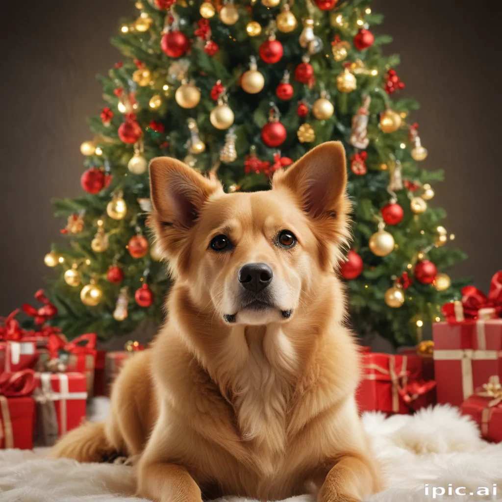christmas dog background