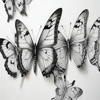 drawing butterflies