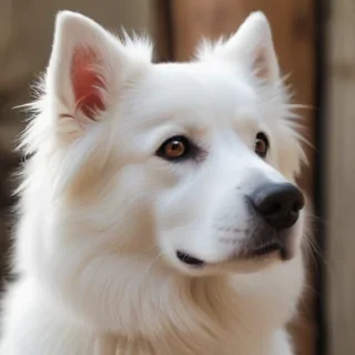 white dog