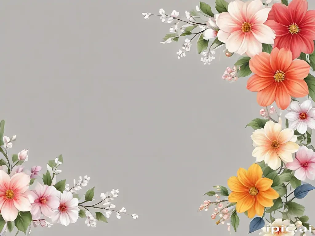 flower border transparent