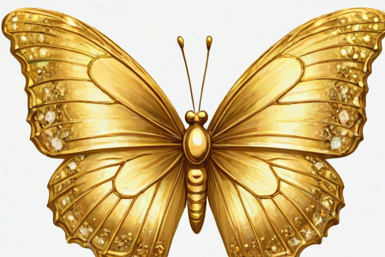 golden butterfly png
