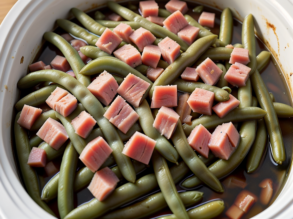 crockpot green beans and ham