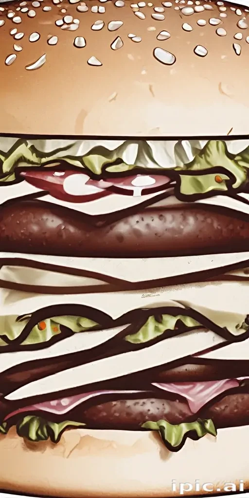 hamburger clipart black and white