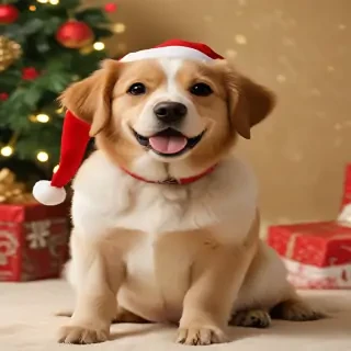 christmas wallpaper dog