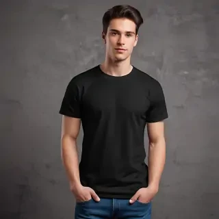 black tee shirt mockup