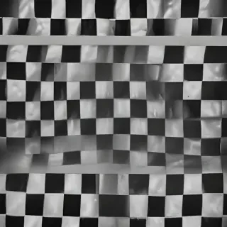 black and white checkered background