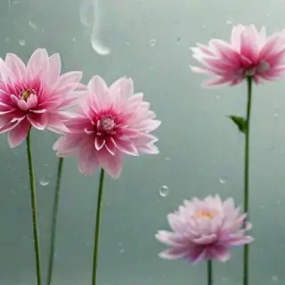 flowers behind glass wallpaper