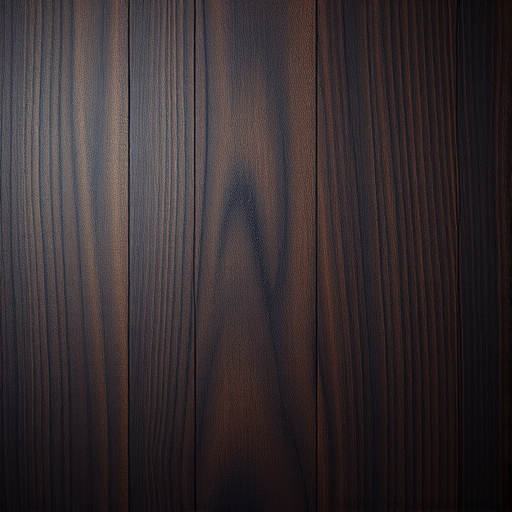 Create a high-resolution image of a smooth, dark wood texture with rich grain patterns, captured with a DSLR camera at an aperture of f/2.8, ISO 100, shutter speed of 1/50s, top-down view, using a macro lens for detailed close-up.