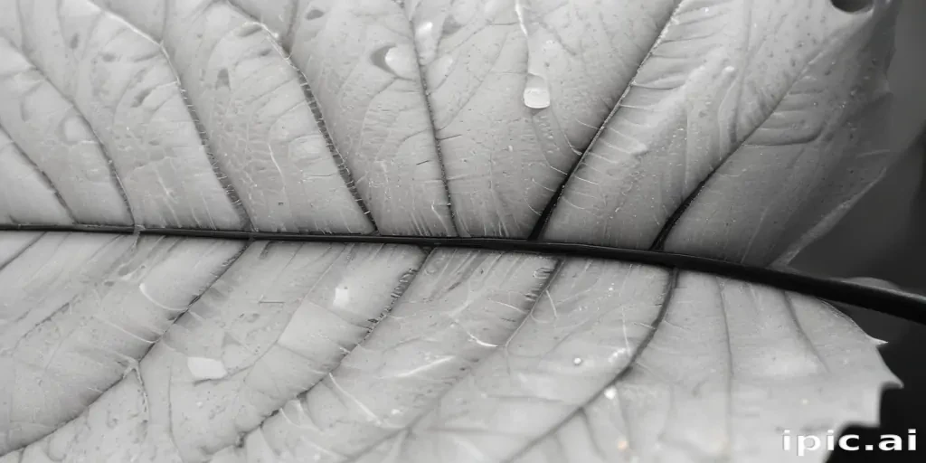 leaf white and black