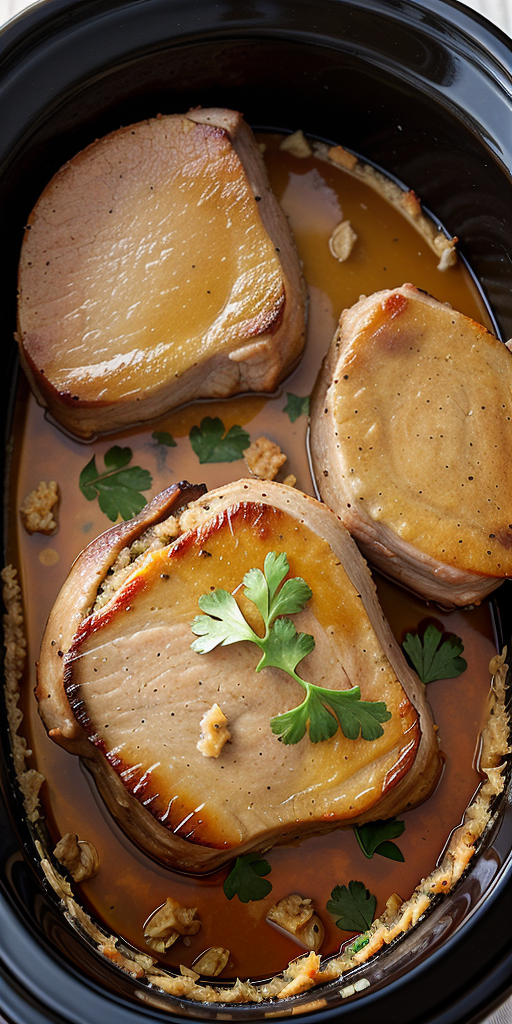 slow cooker pork chops and stuffing