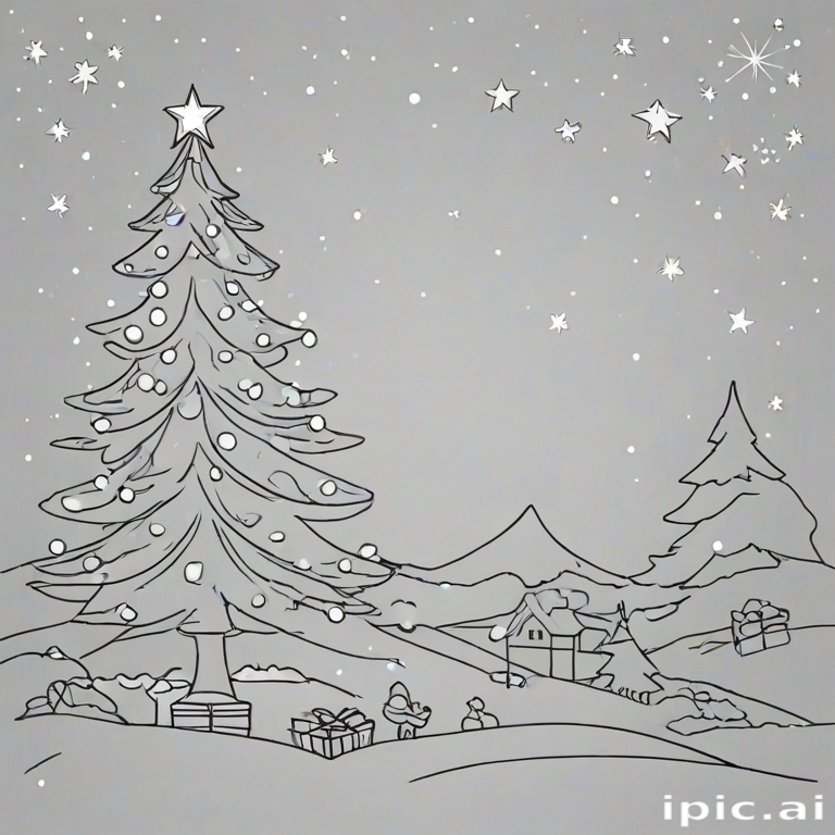 christmas outline
